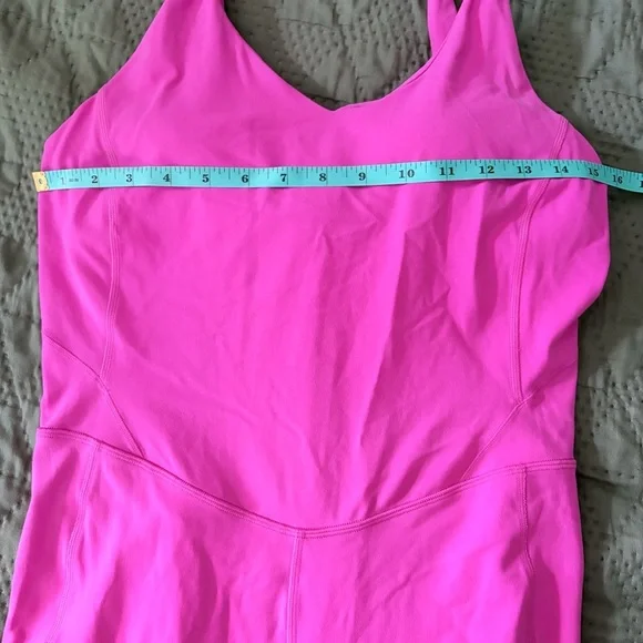 NWOT Lululemon Align Onesie 8" size 12 in sonic pink. - Picture 7 of 9